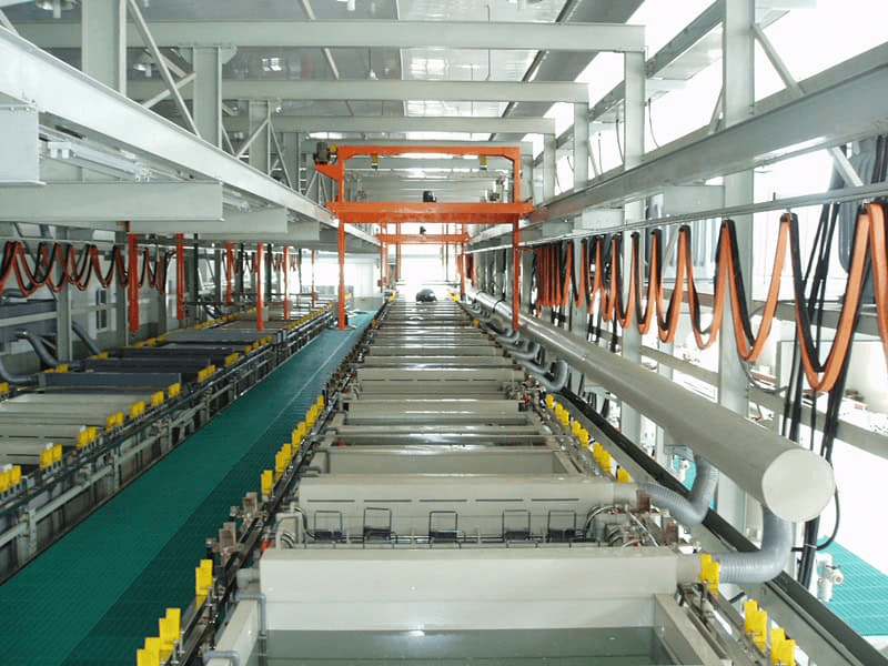 Magnet processing line at a network plant